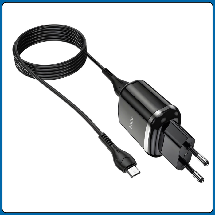 Зарядное устройство USB×2 с поддержкой быстрой зарядки и кабелем USB-microUSB Hoco N4 Aspiring