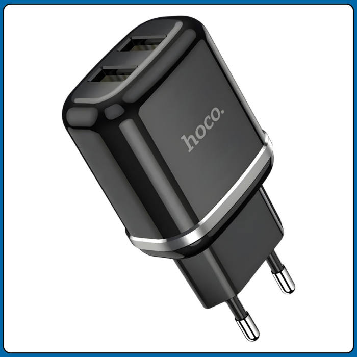 Зарядное устройство USB×2 с поддержкой быстрой зарядки и кабелем USB-microUSB Hoco N4 Aspiring