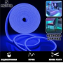 Лента силиконовая LED NEON 5M Blue Светодиодная лента синяя 12V-220V
