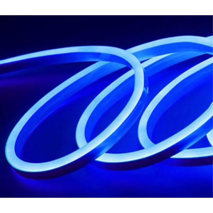 Лента силиконовая LED NEON 5M Blue Светодиодная лента синяя 12V-220V