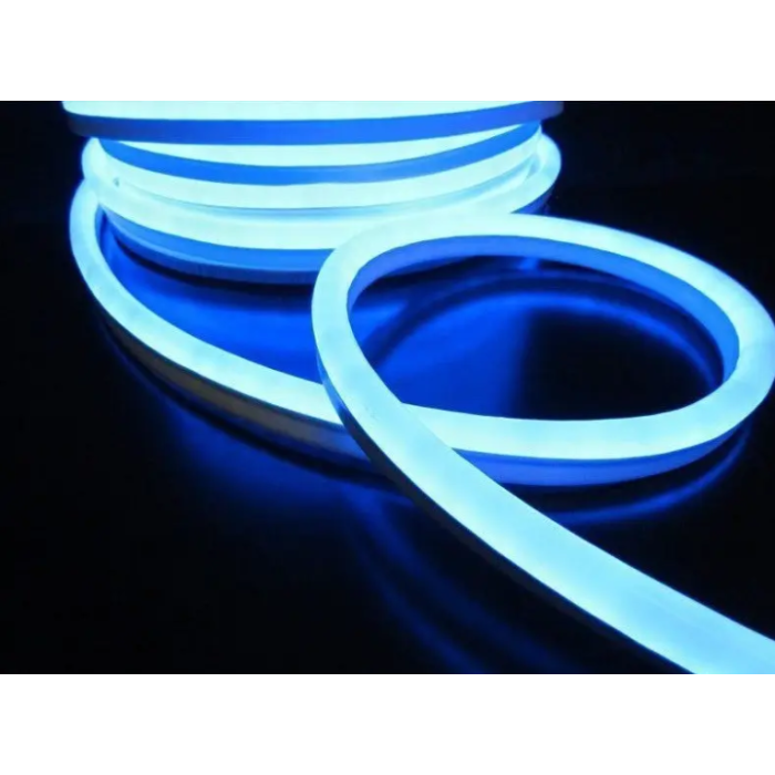 Лента силиконовая LED NEON 5M Blue Светодиодная лента синяя 12V-220V