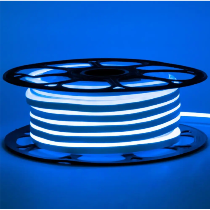 Лента силиконовая LED NEON 5M Blue Светодиодная лента синяя 12V-220V