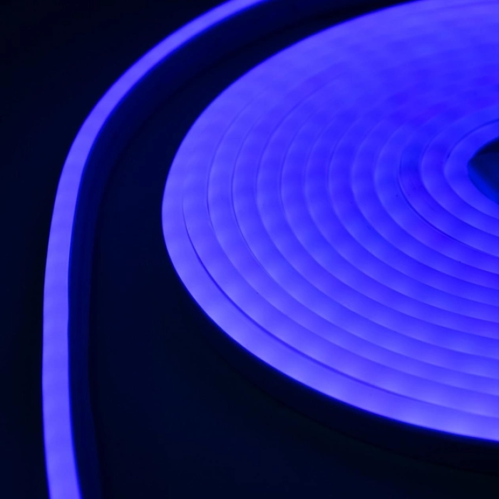 Лента силиконовая LED NEON 5M Blue Светодиодная лента синяя 12V-220V
