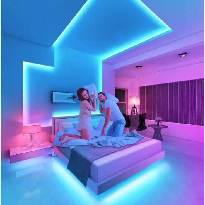 Лента силиконовая LED NEON 5M Blue Светодиодная лента синяя 12V-220V
