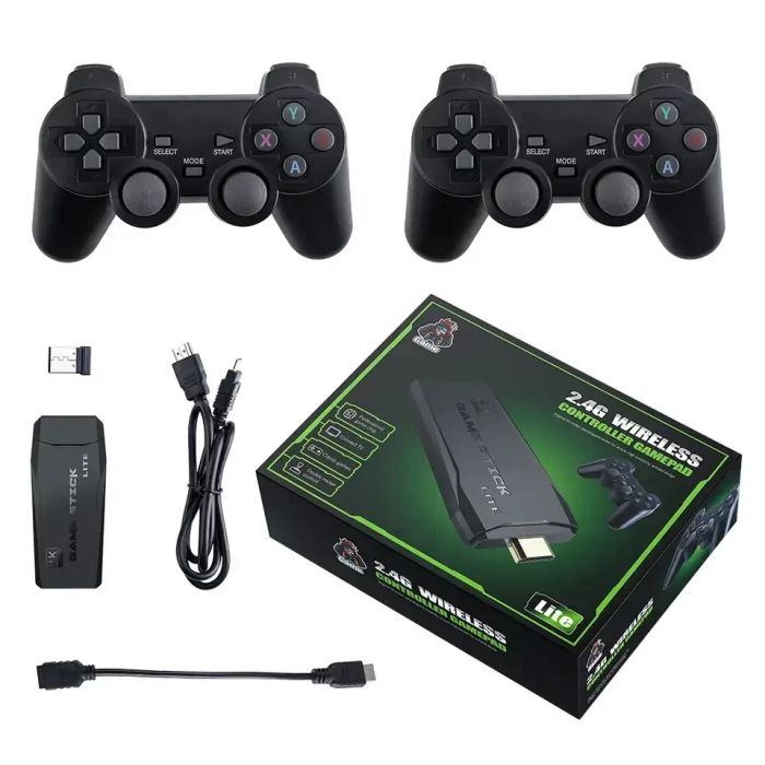 Ігрова приставка Game Stick Lite M8 64G на 10000 ігор + 2 бездротові джойстики