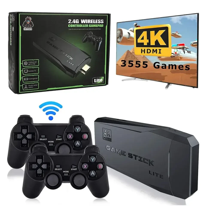 Ігрова приставка Game Stick Lite M8 64G на 10000 ігор + 2 бездротові джойстики