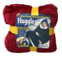 Плед толстовка с капюшоном и рукавами Huggle Hoodie оверсайз Бордовый