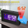 Настольные электронные часы с LED-дисплеем, проекцией времени, будильником и измерением климата