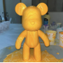 Набор для творчества с красками Медвежонок 23 см BOSHO Bear YELLOW Флюидный Мишка и 3 краски в комплекте