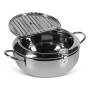 Фритюрница из нержавеющей стали на 2.2 л с термометром Fryer Pot Кастрюля для фритюрницы