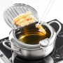 Фритюрница из нержавеющей стали на 2.2 л с термометром Fryer Pot Кастрюля для фритюрницы