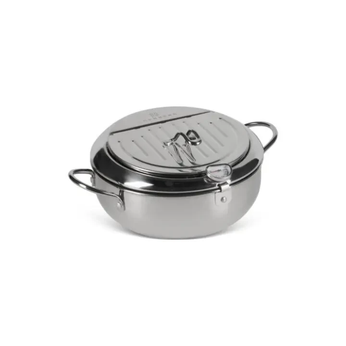 Фритюрница из нержавеющей стали на 2.2 л с термометром Fryer Pot Кастрюля для фритюрницы