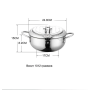 Фритюрница из нержавеющей стали на 2.2 л с термометром Fryer Pot Кастрюля для фритюрницы