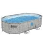 Каркасный бассейн Bestway 56946 488х305х107 см с фильтром и тентом на 10949 л Ротанг