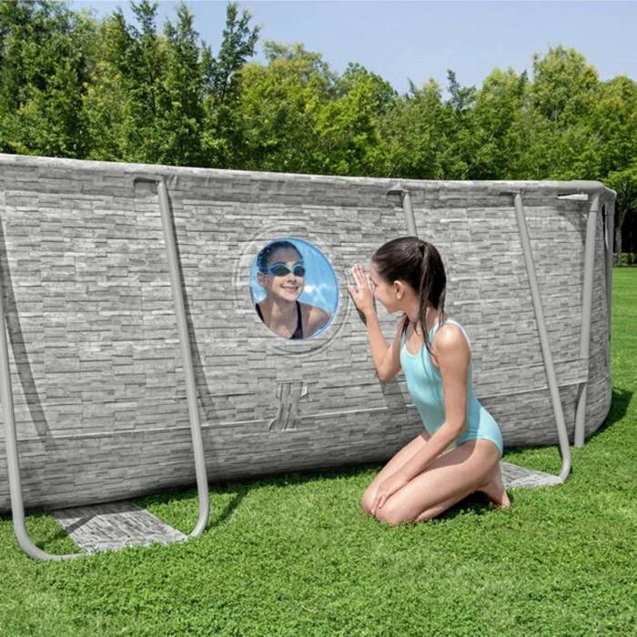 Каркасный бассейн Bestway 56946 488х305х107 см с фильтром и тентом на 10949 л Ротанг