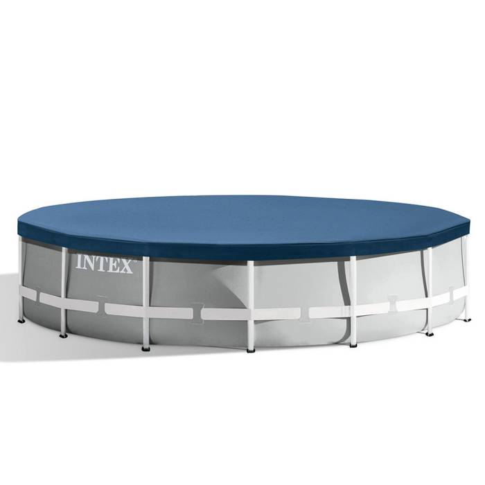 Захисний тент для каркасного круглого басейну Intex 457 см 28032 синій