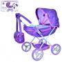 Классическая детская коляска для кукол с сумкой и корзинкой FiVEoNiNE T725028 Фиолетовый