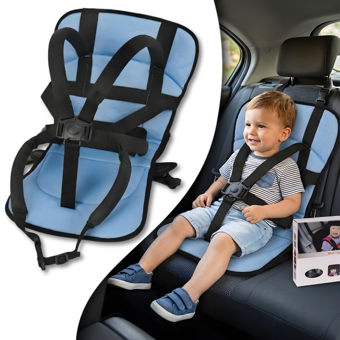 Детское бескаркасное автокресло с пятиточечными ремнями MULTI FUNCTION CAR CUSHION NY-26/TV-15